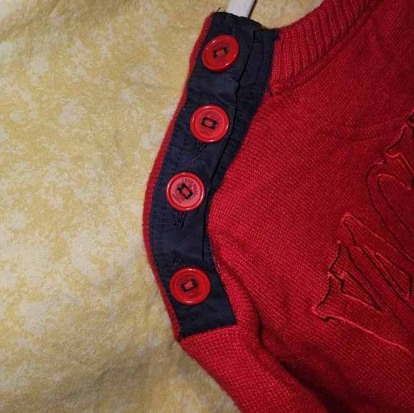 Tommy Hilfiger Yachtsmen Sweater – Red/Navy – Size XL Vintage - Picture 7 of 8